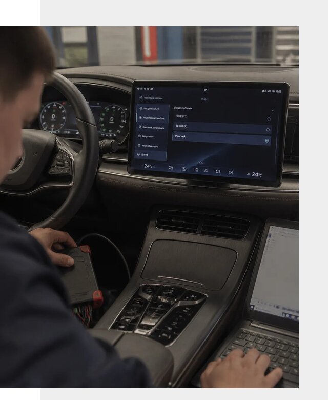 Русификация автомобиля BYD HAN для эксплуатации в Краснодаре